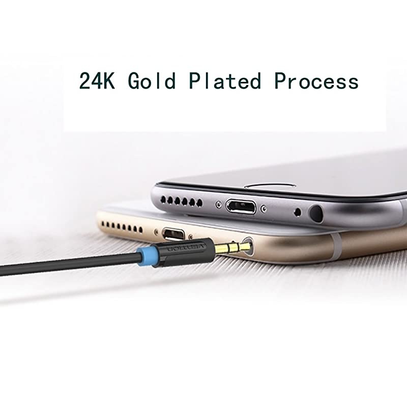 10FT 1 8 quot Male 3 5mm to 1 4 quot Male 3 5mm to 6 35mm Aux Jack TRS Stereo Audio Cable for iPhone iPod Guitar Laptop Amplifier Microphone 24K 15U Gold Plated PVC Infection Molding Shell