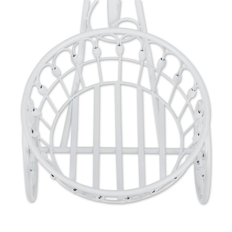11.2" Indoor/Outdoor Iron Bicycle Planter White - Zings & Thingz