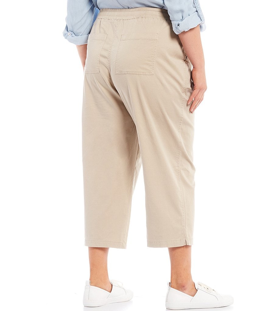 Intro Plus Size Relaxed Leg Drawstring Cropped Pants