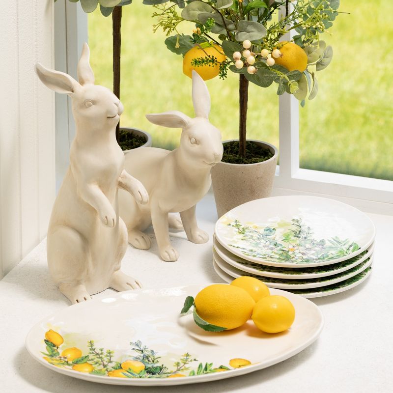 Sullivans Set Of 4 Hill Country Dolomite Plates 0.75"H Green