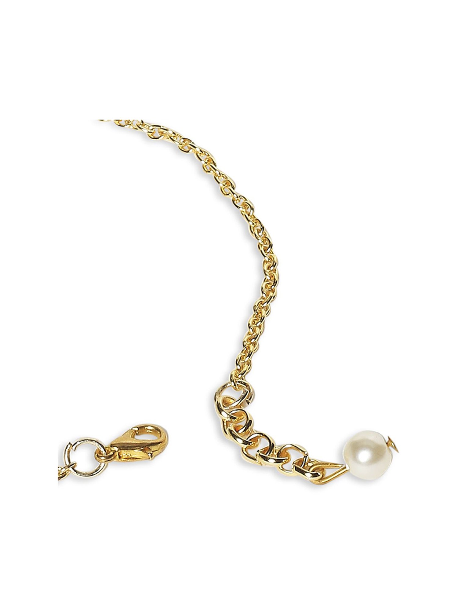 OOMPH Crystal Gold-Tone Delicate Fashion Stylish Latest Anklet for Women