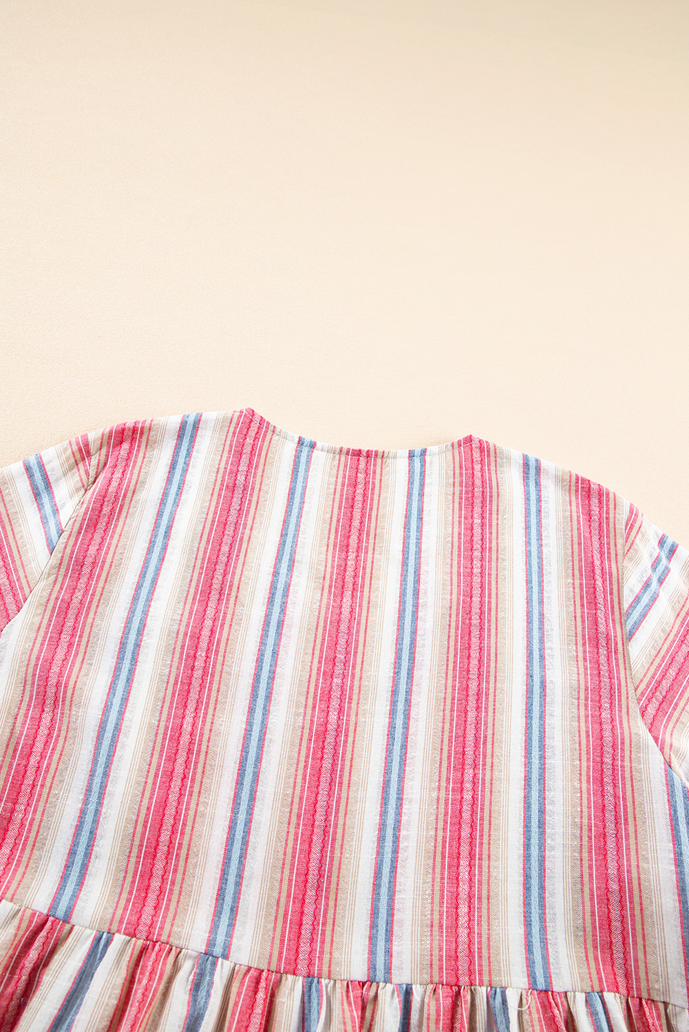 Black Leopard Patchwork Split Neck Ruffle Plus Size Dress