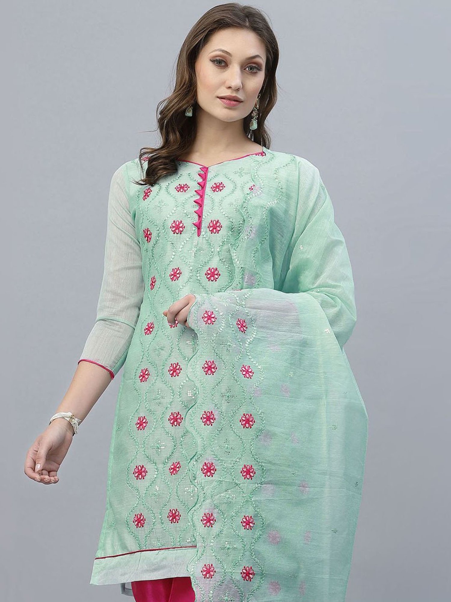 Salwar Studio Red Embroidered Blouse