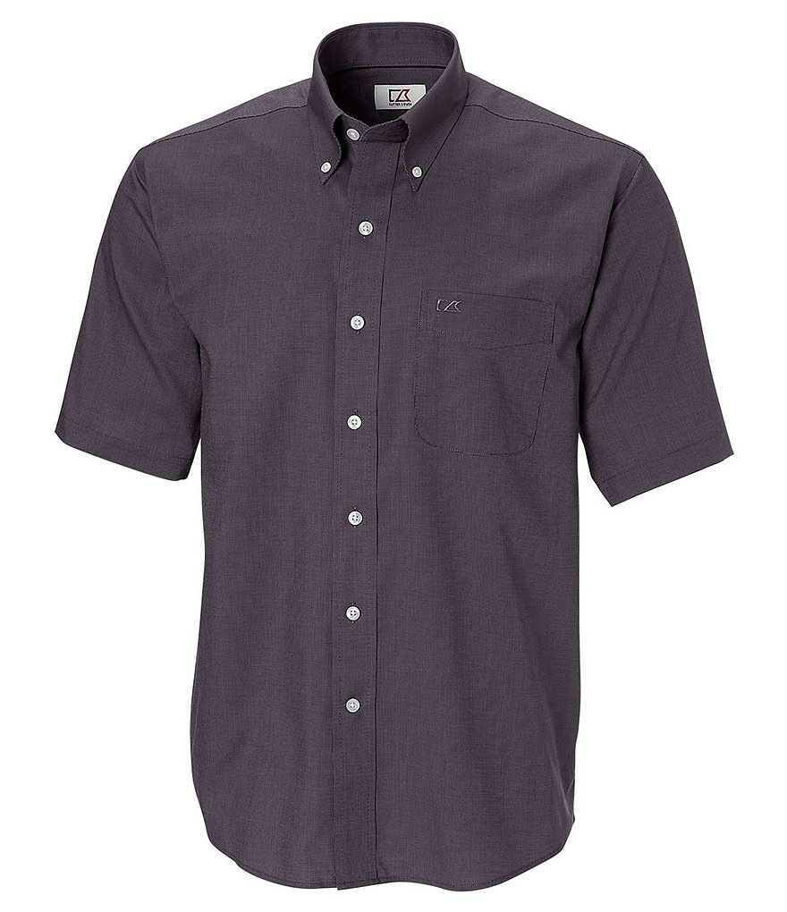 Cutter & Buck Big & Tall Epic Easy Care Nailshead Short-Sleeve Woven Shirt