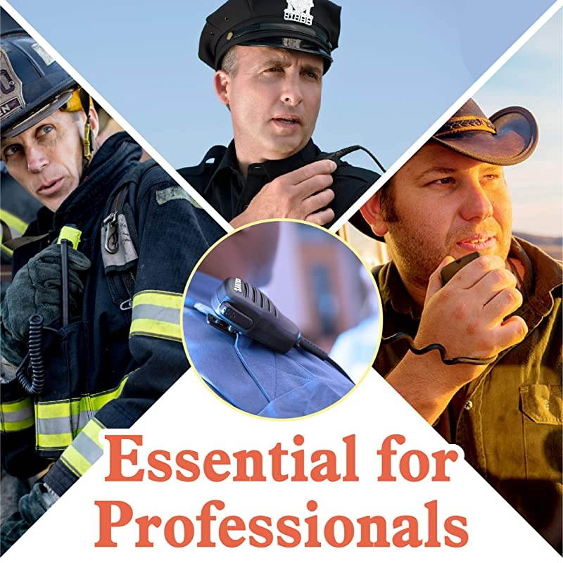 Waterproof Shoulder PTT Speaker Mic with Reinforced Cable and Case  2 Pin KType Handheld Speaking Microphone for Retevis Baofeng Kenwood Walkie Talkies and Most TwoWay Radios 1 Pack