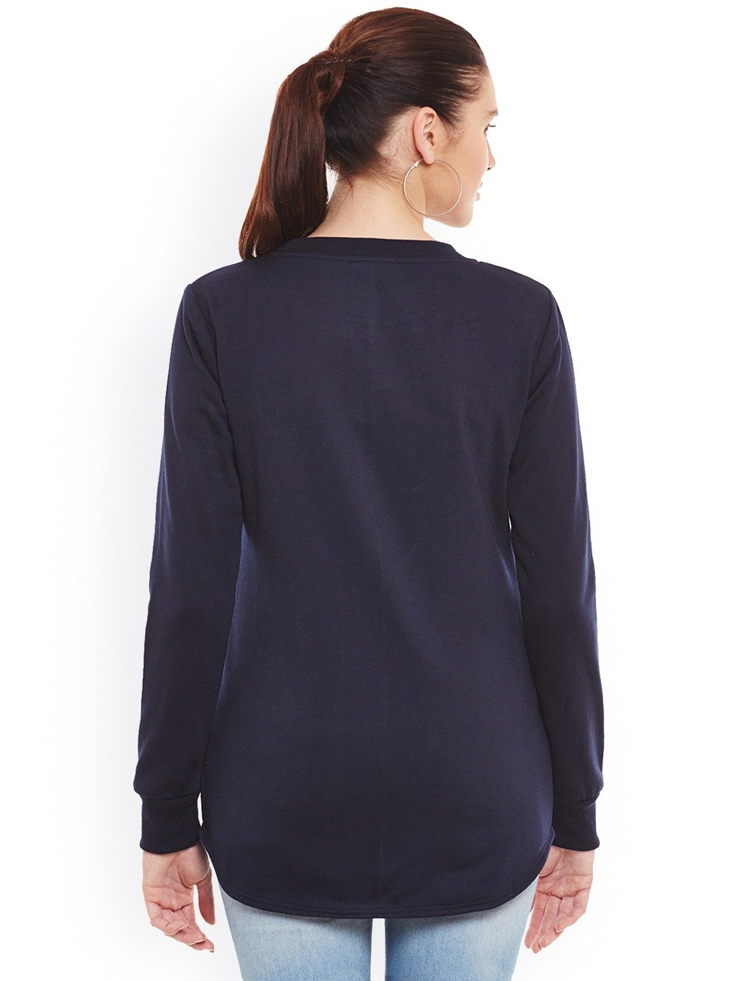 Belle Fille Navy Embellished Sweatshirt
