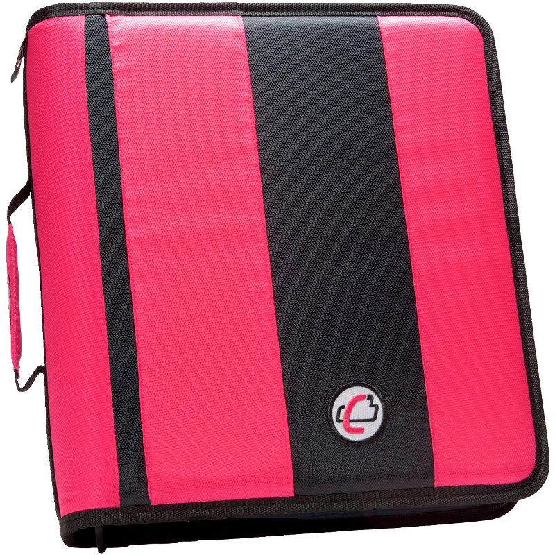 Case-it Classic O-Ring Zipper Binder, Pink, 2 Inches