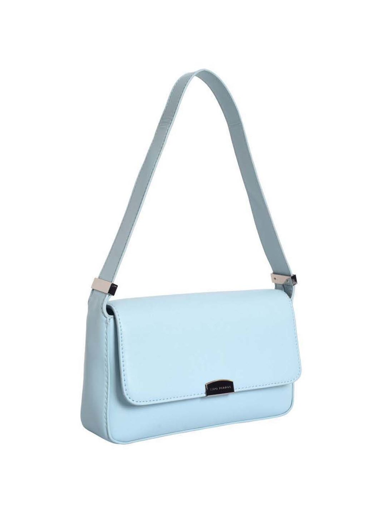 Lino Perros Blue Solid Medium Shoulder Bag