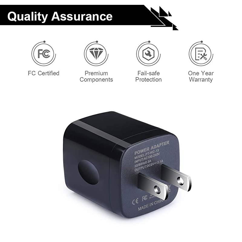 USB Wall Charger Charger Box  4Pack Dual Port Fast Charging Block Cube Plug Compatible with iPhone 11 Pro XR XS X 8 7 6 Plus iPad Samsung Galaxy S20+ S10 S9 Note 10 9 LG Android Kindle