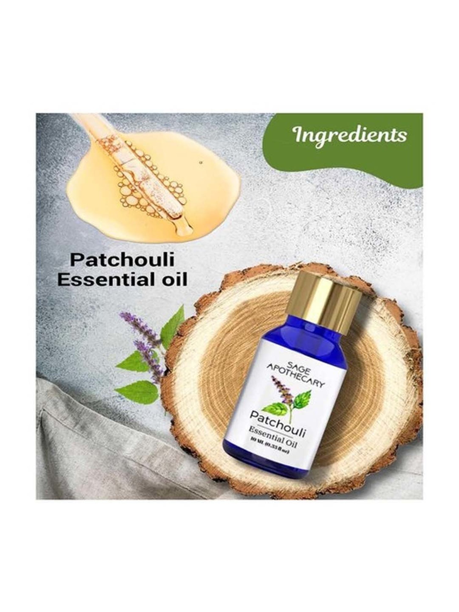 Sage Apothecary Patchouli Essential Oil - 10 ml