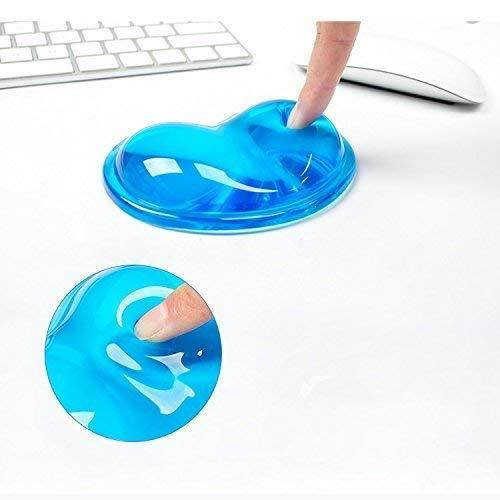 LetGoShop Silicone Gel Wrist Rest Cushion Heart-Shaped Translucence Ergonomic Mouse Pad Cool Hand Pillow Effectively Reduce Wrist Fatigue and Pain(Blue)