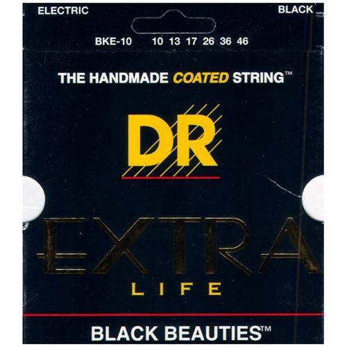 DR Strings BKE-10 Extra Life Black Beauties Coated Electric Guitar Strings