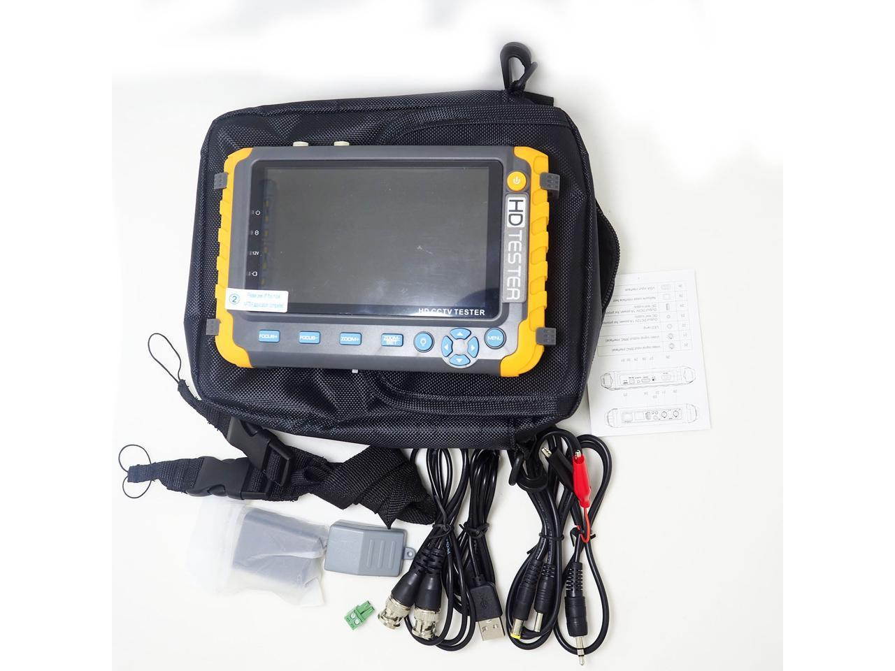 5 Inch CCTV Tester 5MP AHD 5MP TVI 4MP CVI CVBS Coaxial HD Video Monitor Tester Analog Video Test UTP Cable Test VGA / HDMI Input DC12V Output Camera Tester