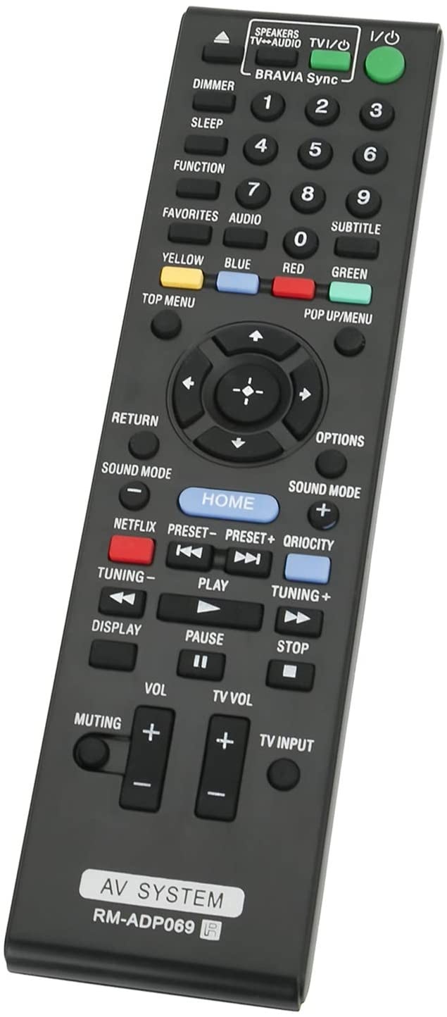 RM-ADP069 Remote Control fit for Sony Blu-ray Disc DVD Home Theatre System BDV-F7 HBD-F7 BDV-T57 BDV-T58 HBD-T79 BDV-E280 HBD-E280 HBD-E580 BDV-N790W BDV-N890W BDV-N990W HBD-E3100 HB-DE3100 RM-ADP072