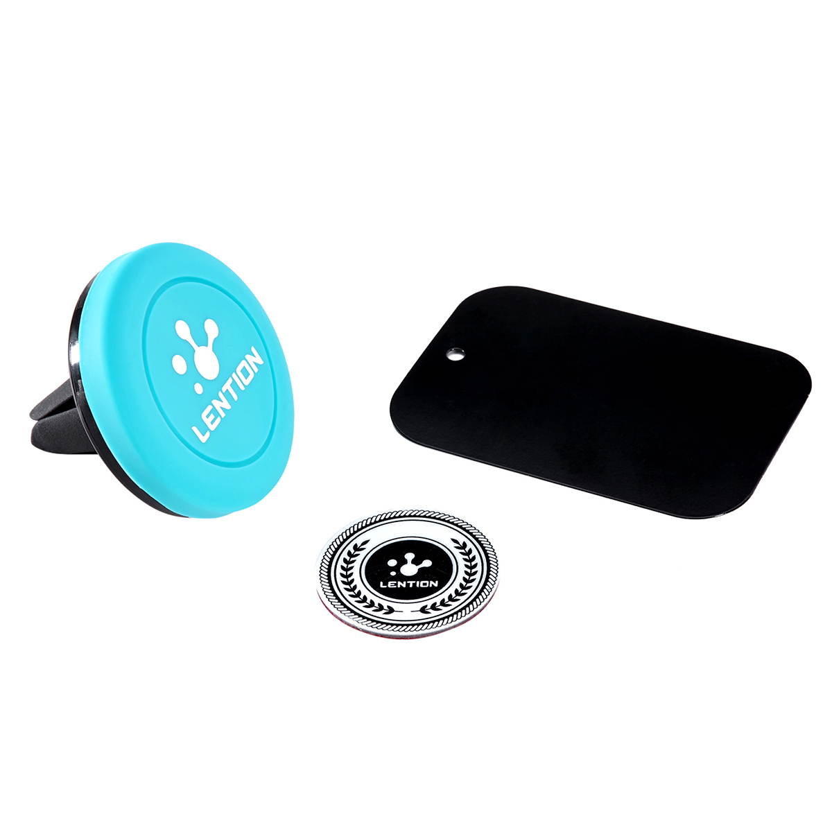 LENTION Air Vent Phone Support,Magnetic Mobile Stand 360&deg; Rotating Phone Holder Car Mount for iPhone, iPod, Smart Phone, PSP, GPS - Blue