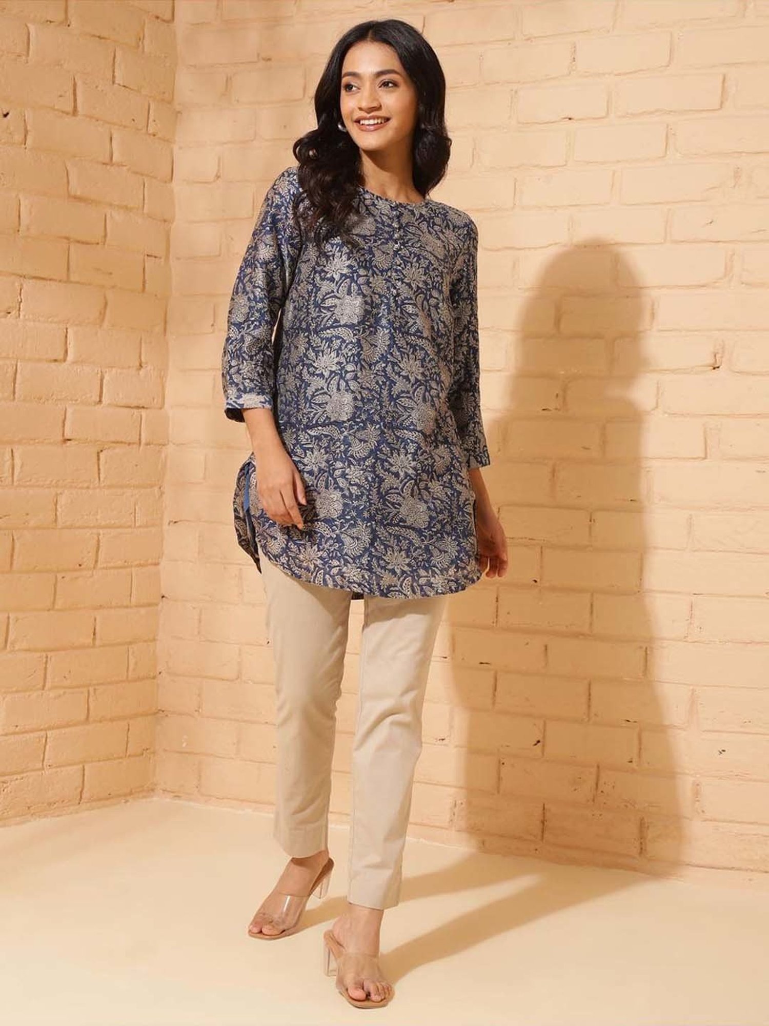 Fabindia Blue Printed Tunic