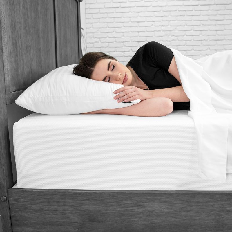 SensorPEDIC Down Alternative Bed Pillow with 300 Thread Count Cotton Cover