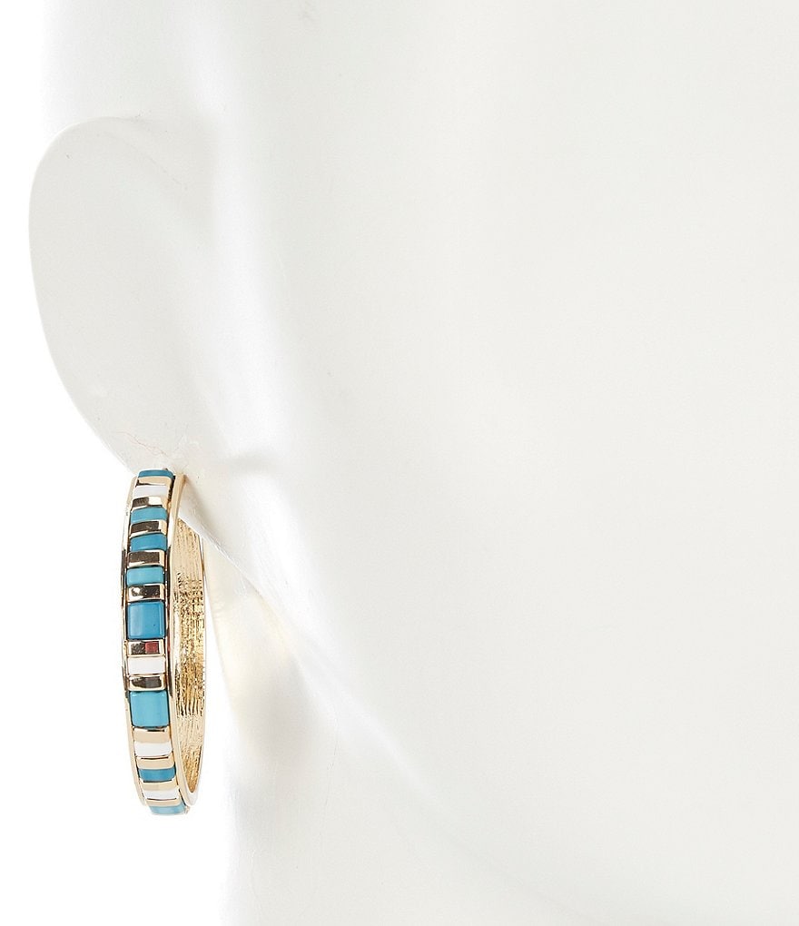 Anna & Ava Tile Hoop Earrings