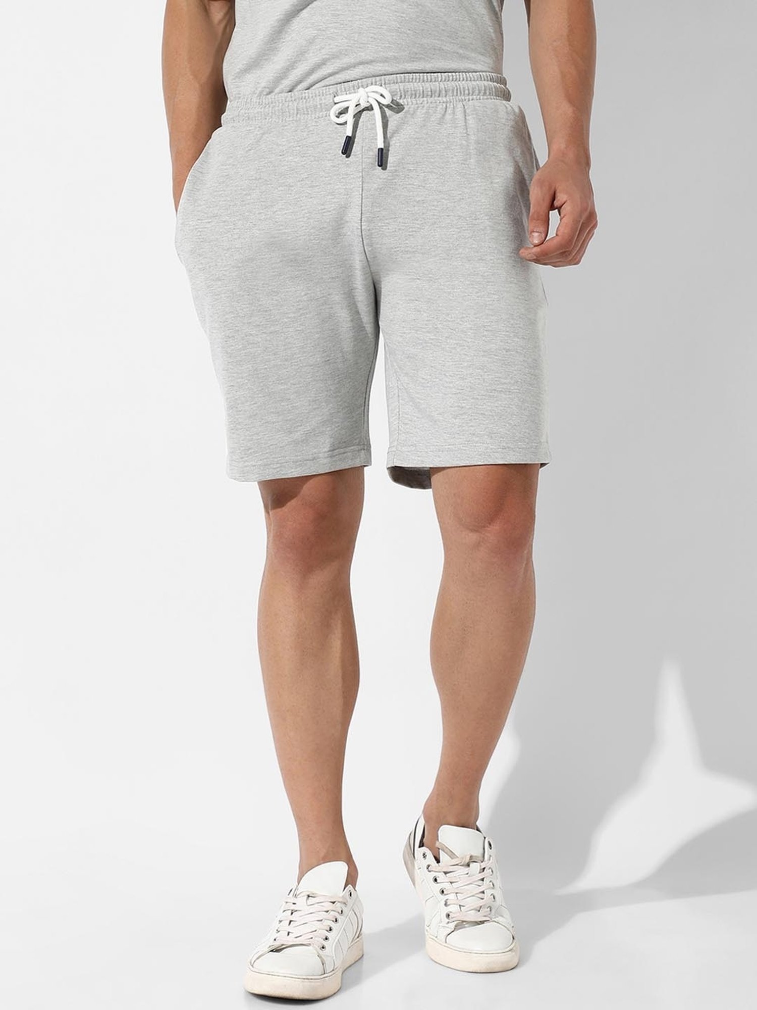 Campus Sutra Light Grey Regular Fit Oversized Only Human Printed Co-Ord Set