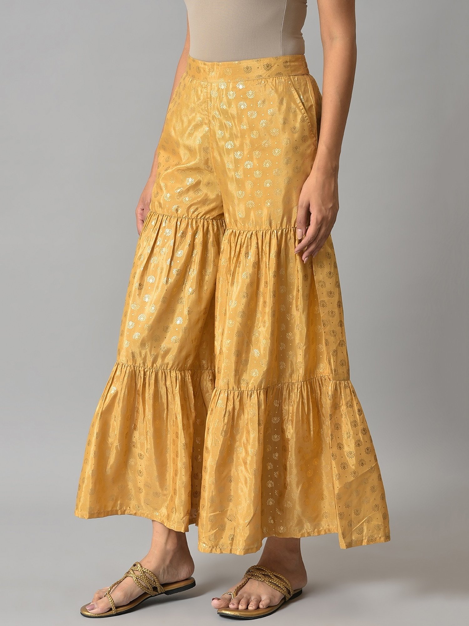 Elleven from Aurelia Golden Printed Sharara