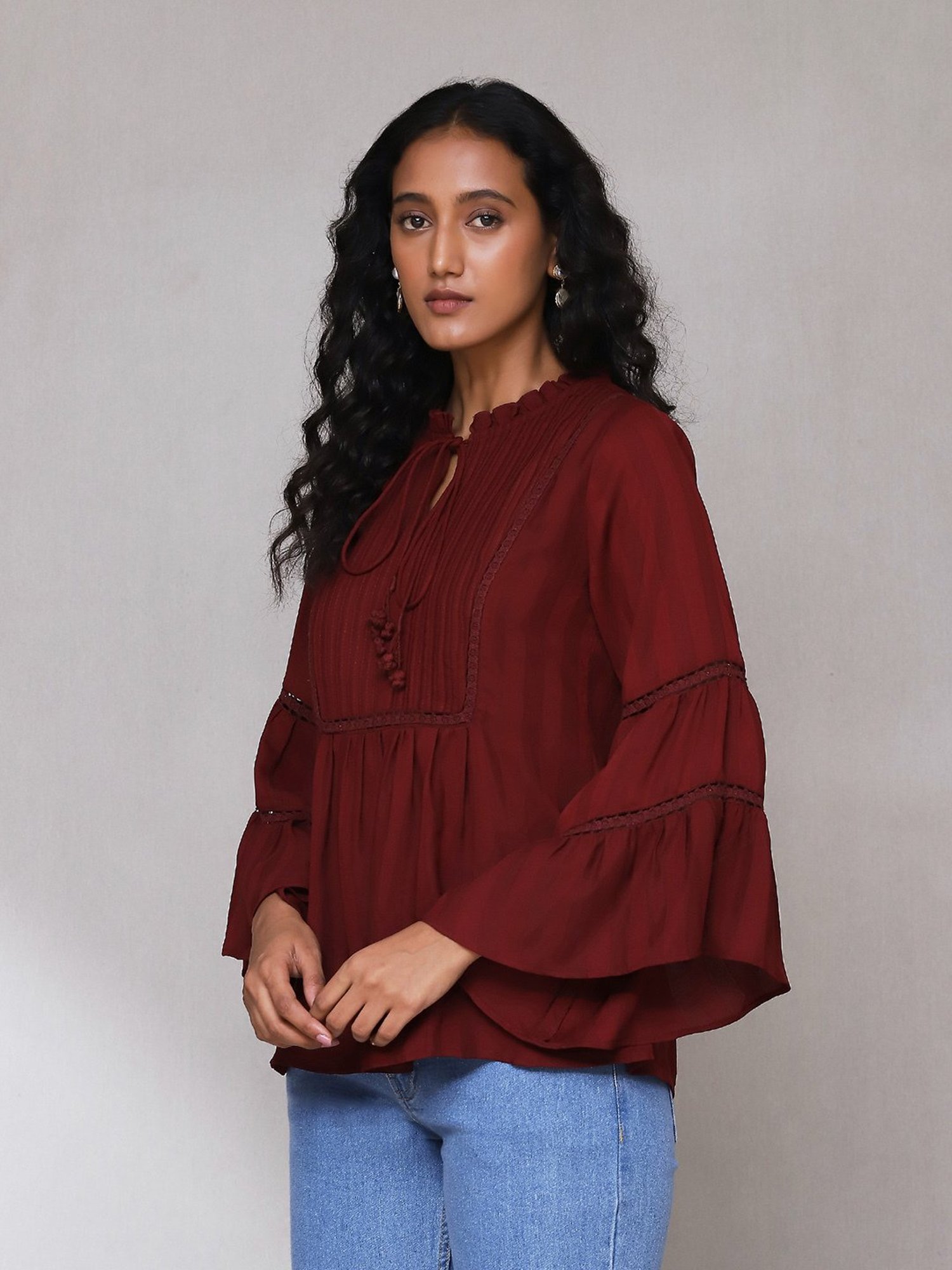 aarke Ritu Kumar Maroon Top