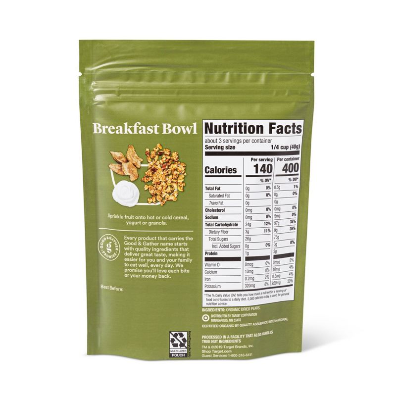 Organic Dried Unsweetened Pear Snacks - 4oz - Good & Gather™