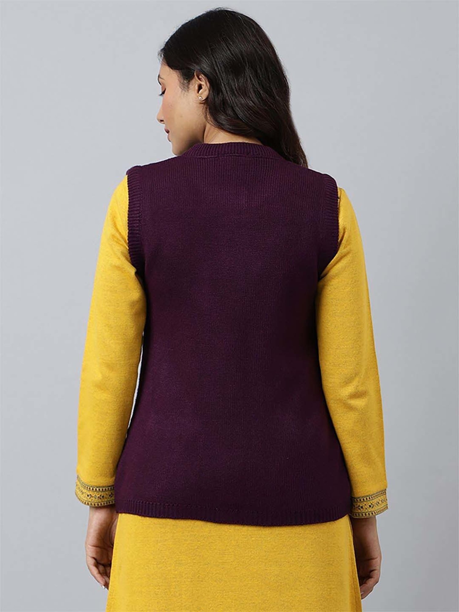 Aurelia Purple Regular Fit Sweater