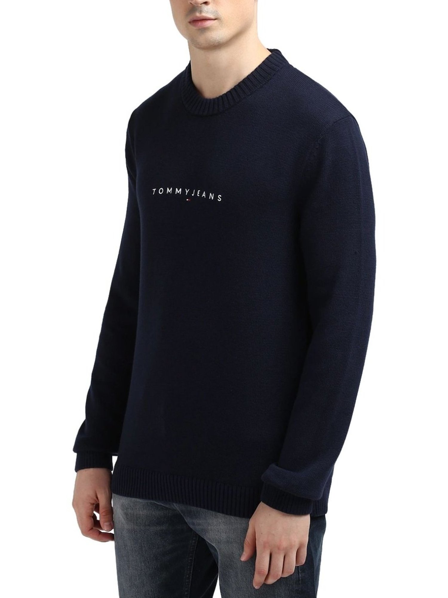 Tommy Hilfiger Navy Logo Slim Fit Sweater