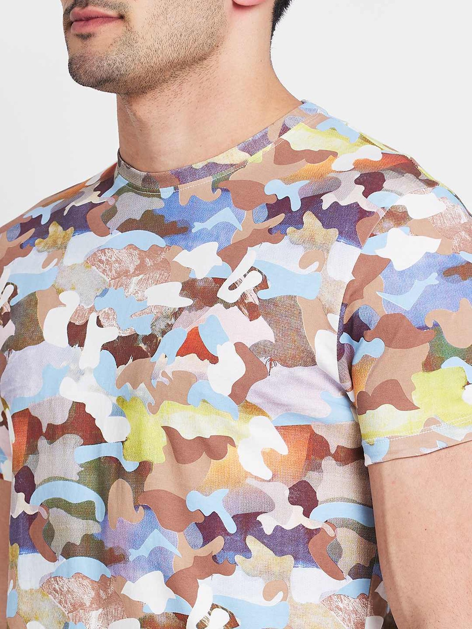 Being Human Multicolored Regular Fit Printed T-Shirt