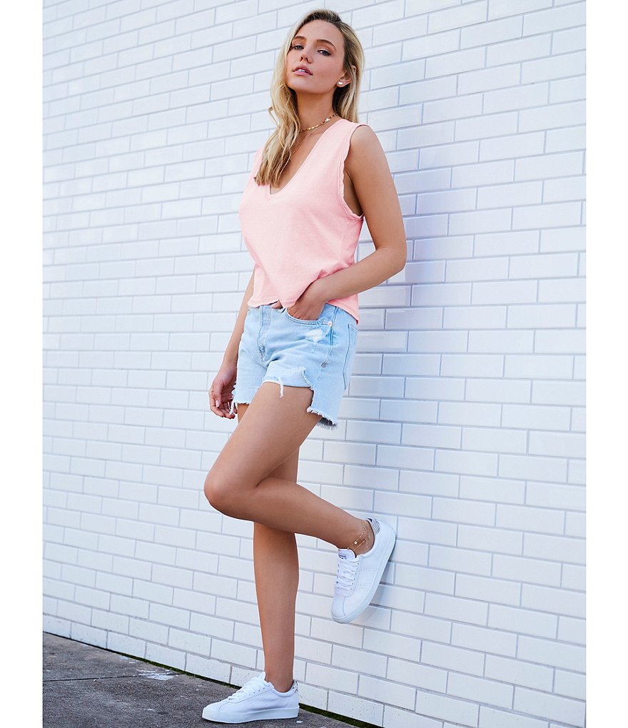 Cloth & Stone Button Side Coordinating Shorts