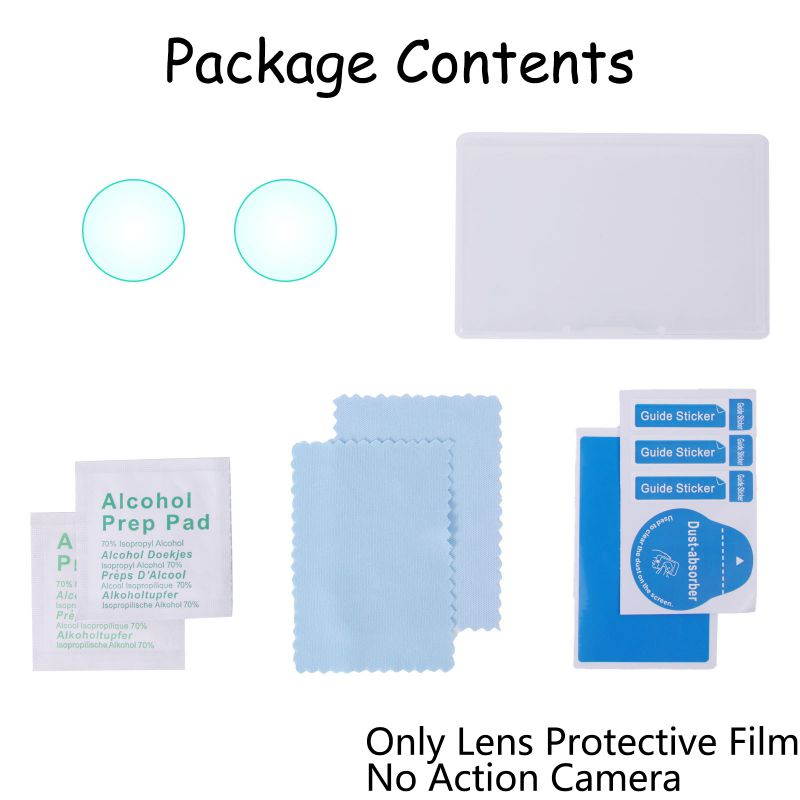 2-Pack Tempered Glass Lens Protector 9H Hardness Film for Insta360 GO 2 Action Camera Accessories