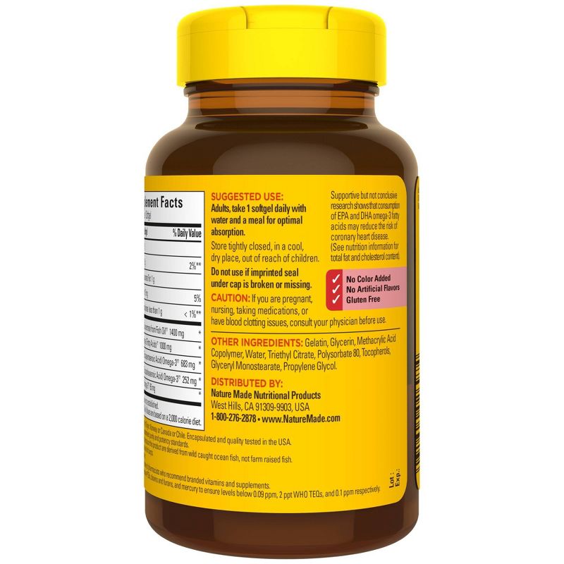 Nature Made Burpless Ultra Omega - Fish Oil 1400 mg Softgels - 45ct