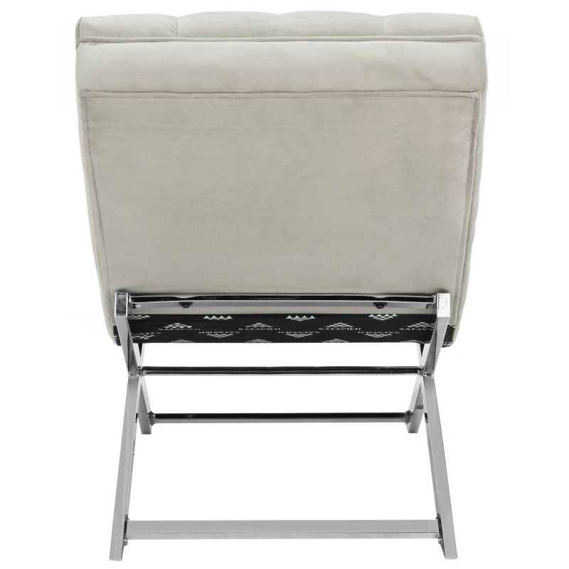 Fortas Mid-Century Modern Fabric Chaise Lounge Gray/Dark Walnut - Christopher Knight Home