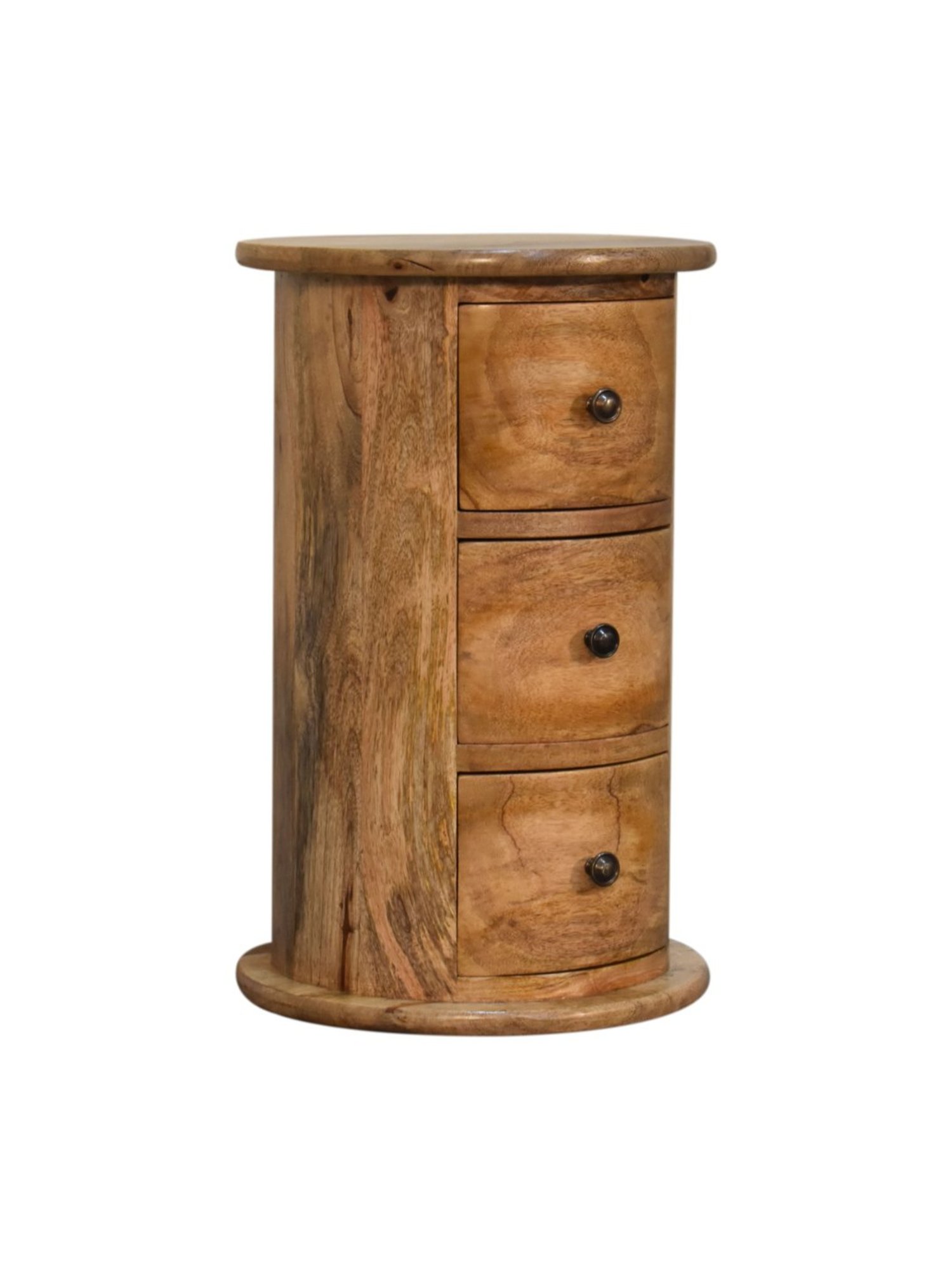 Artisan Furniture Mini Drum Brown Wood Chest