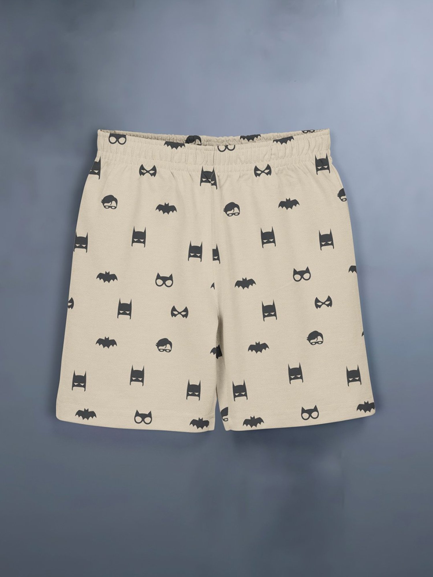 HELLCAT Kids Black & Beige Printed T-Shirt with Shorts