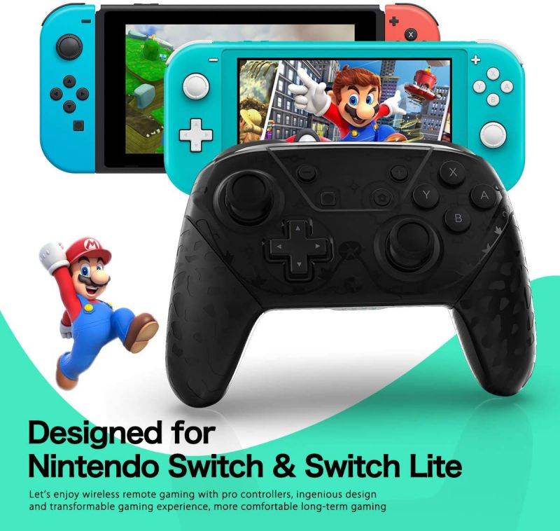 Wireless Switch Pro Controller for Switch/Switch Lite, YCCTEAM 1000mAh Built-in Rechargeable Battery Remote Pro Controller Gamepad Joystick for Switch Console, Support Screenshot and Twitch Movement