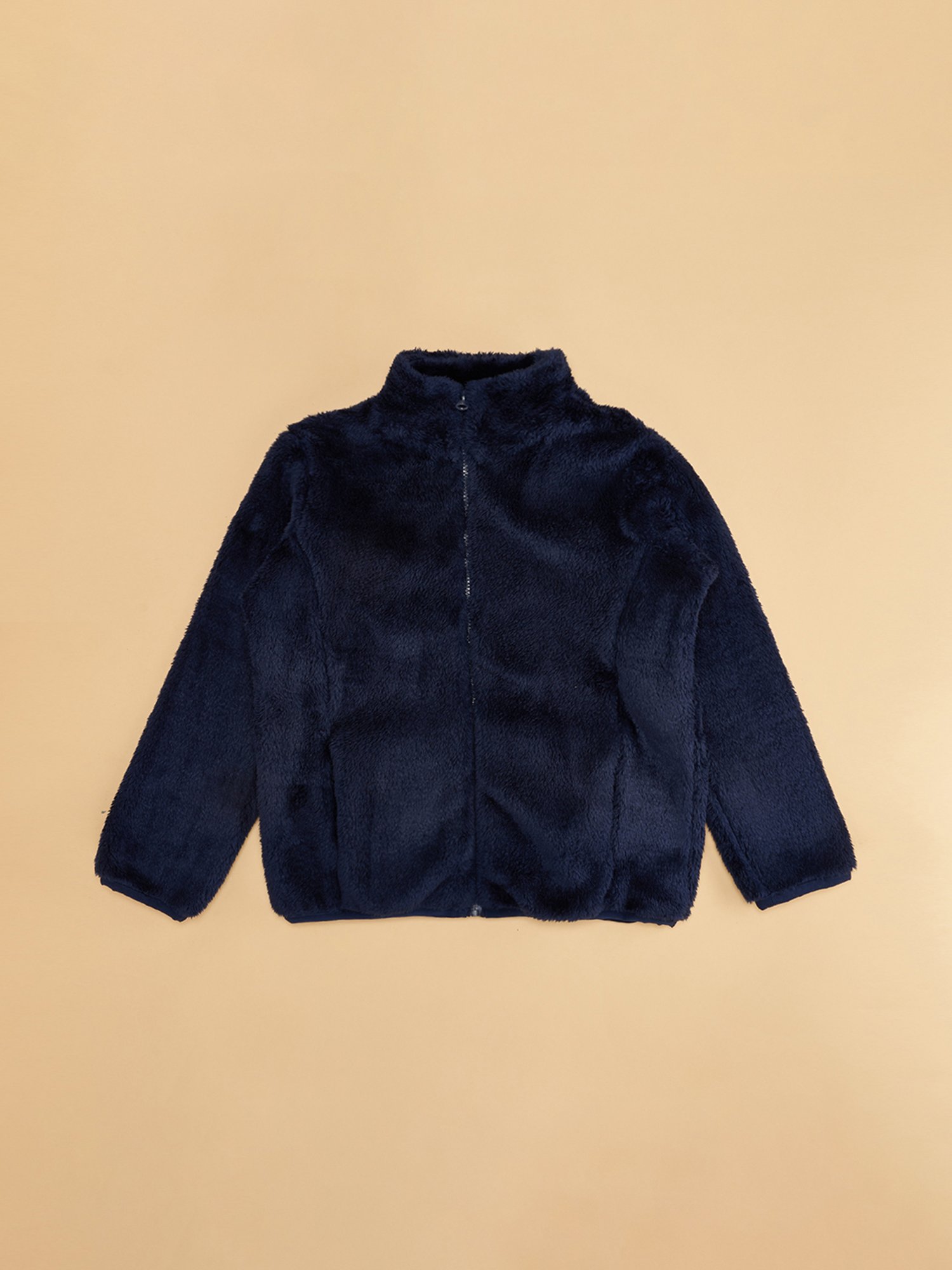 YU by Pantaloons Kids Navy Solid Full Sleeves Jacket