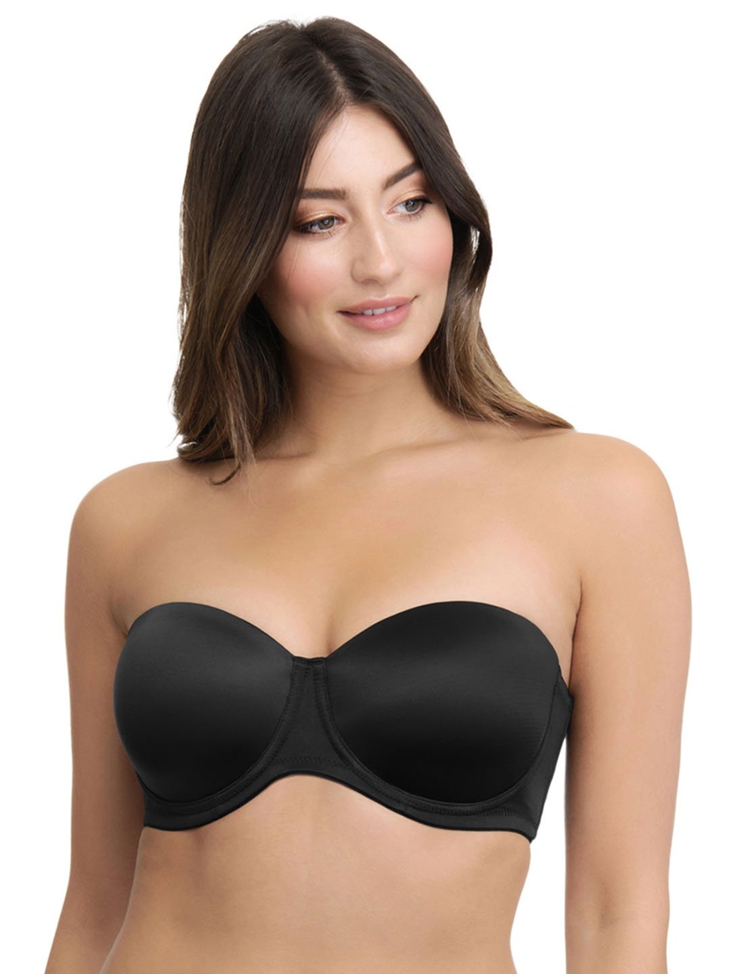 Amante Black Under Wired Padded Tube Bra
