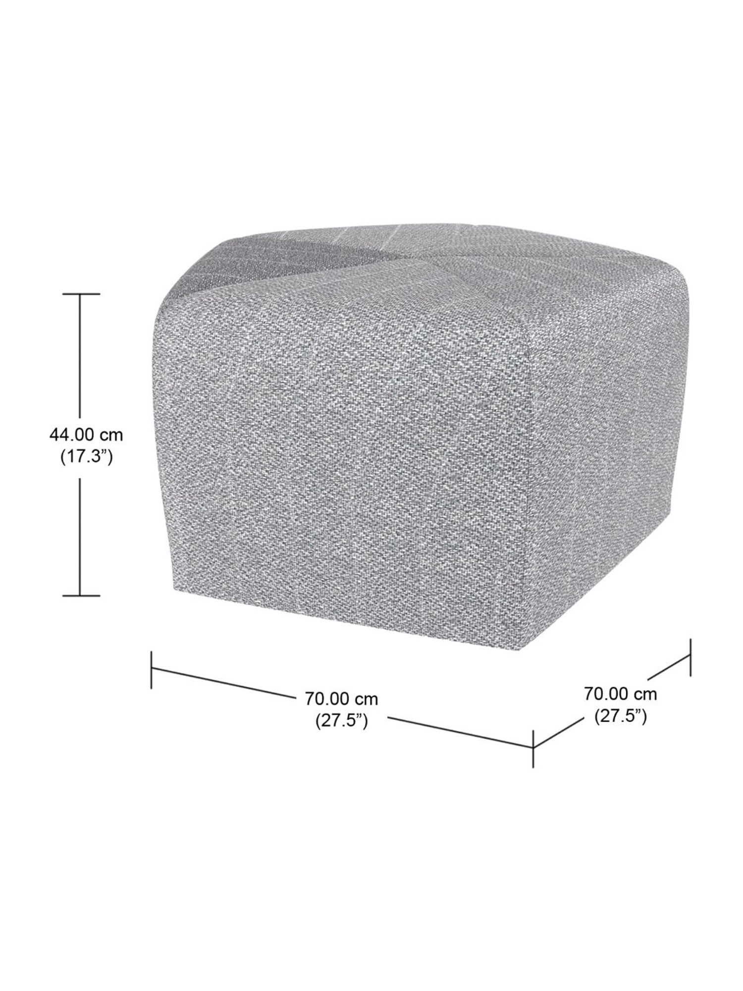 Godrej Interio Altair ?Grey PU Foam Pouf (1 Year Warranty)