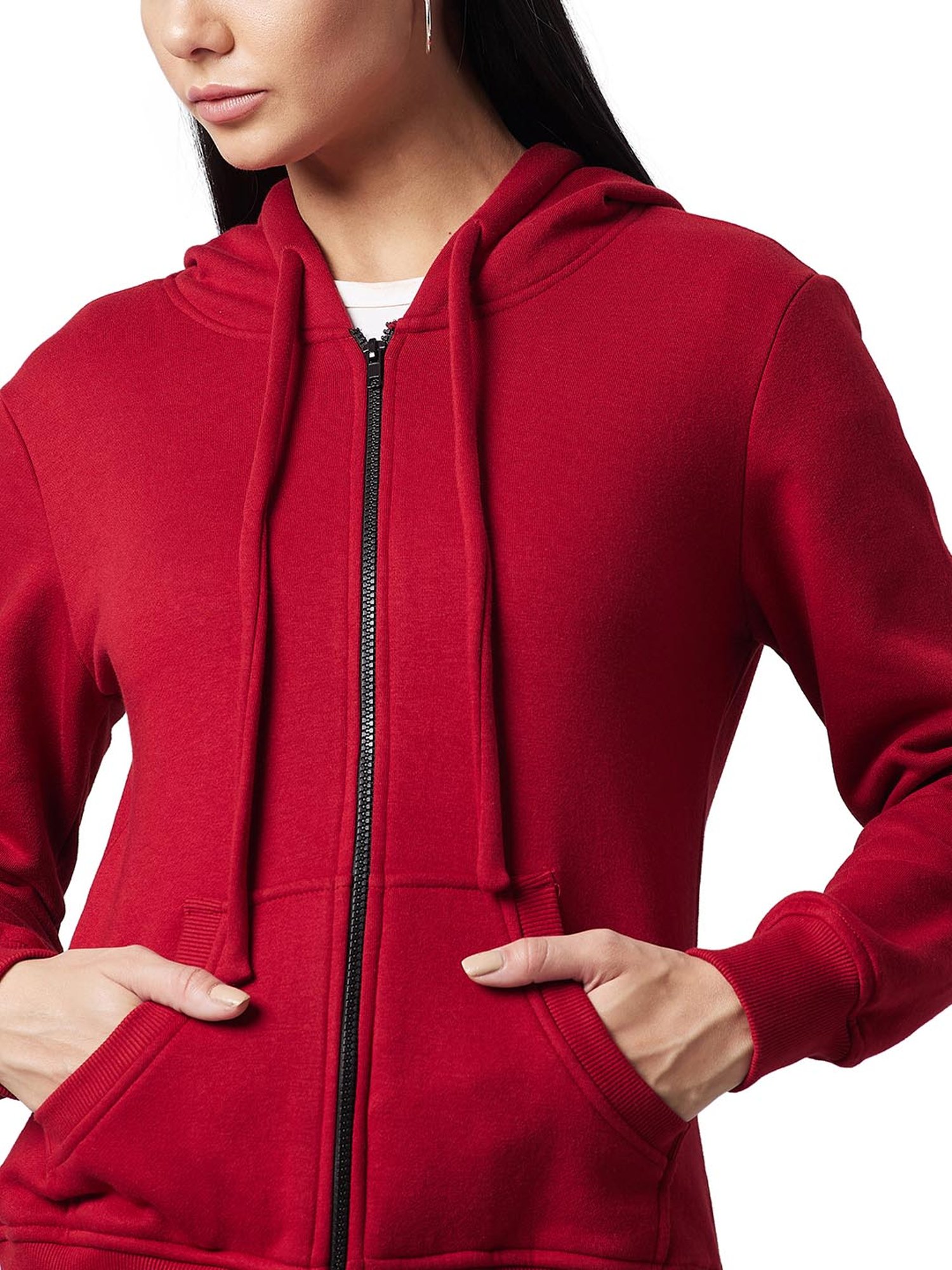 DOLCE CRUDO Maroon Hooded Sweatshirt