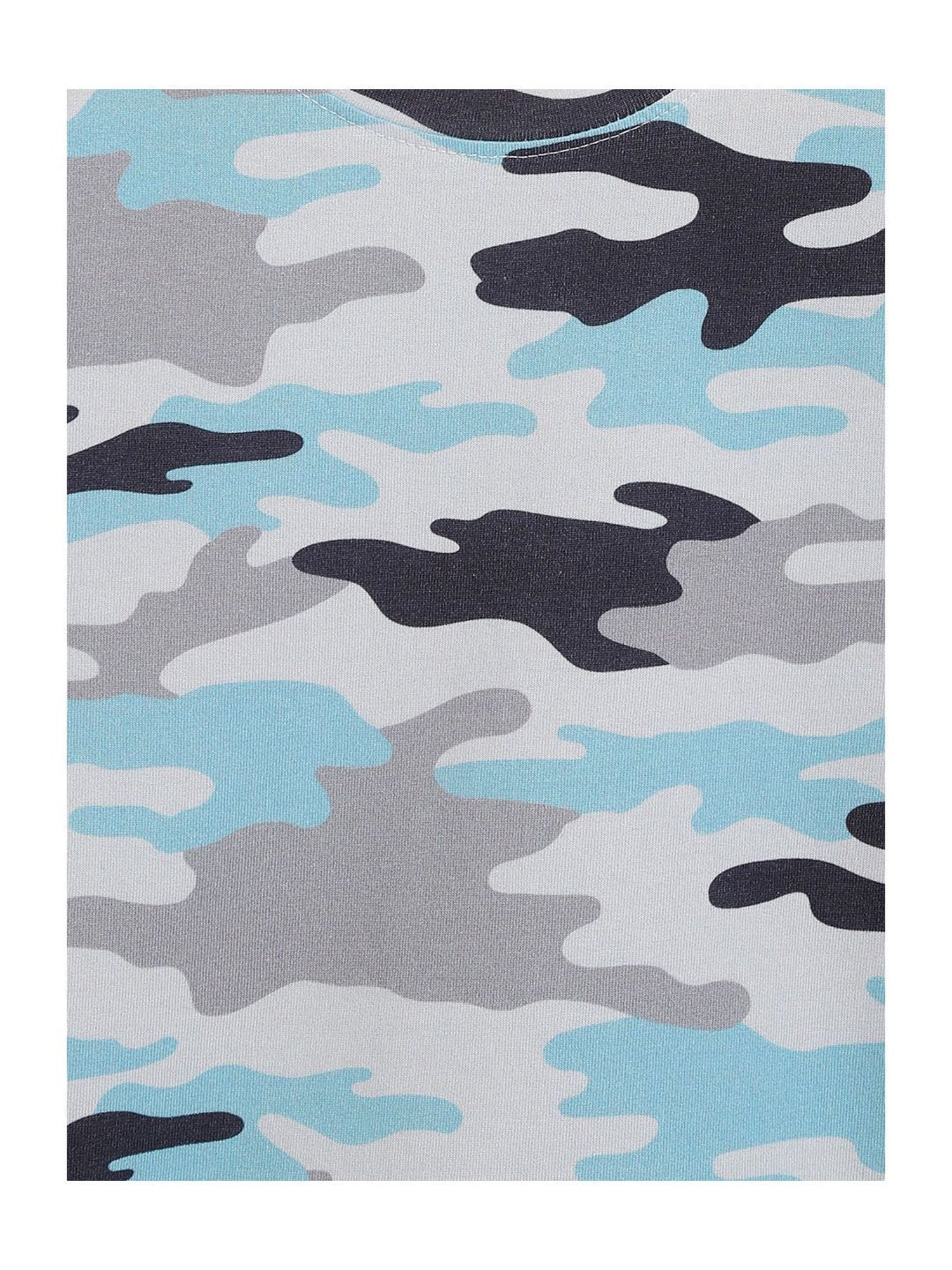 Campana Kids Blue & Grey Camouflage T-Shirt