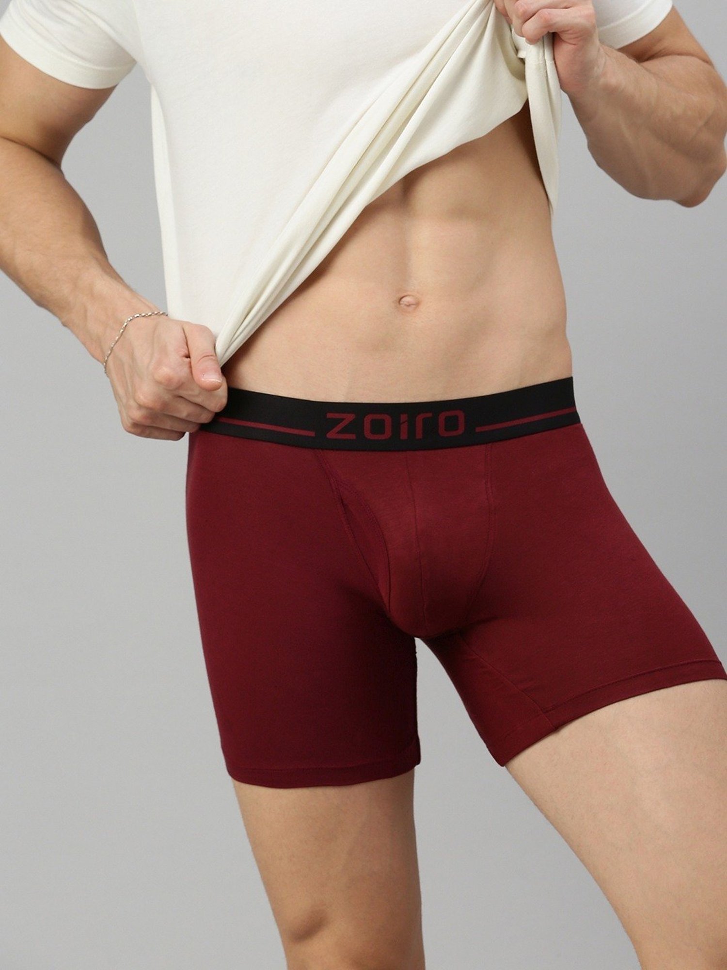 Zoiro Qube Maroon Regular Fit Trunks