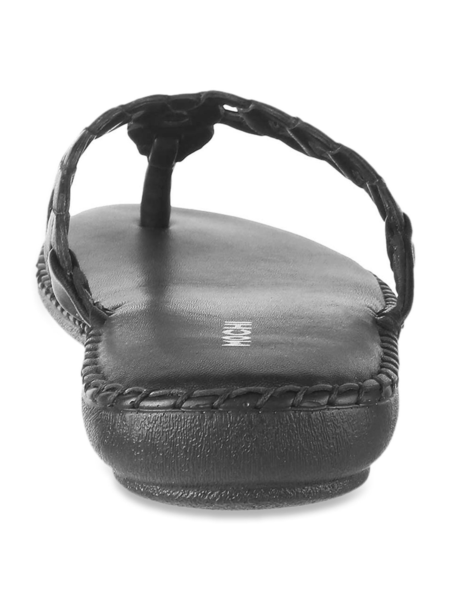 Mochi Women's Black Thong Sandals