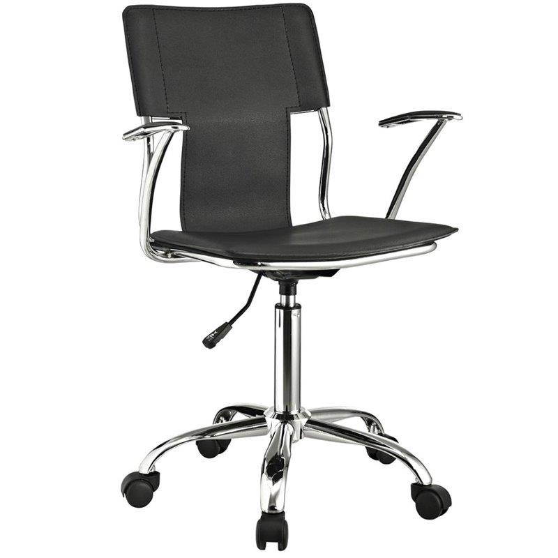 Global Leather Task Chair, Black (8993BK450/550) 