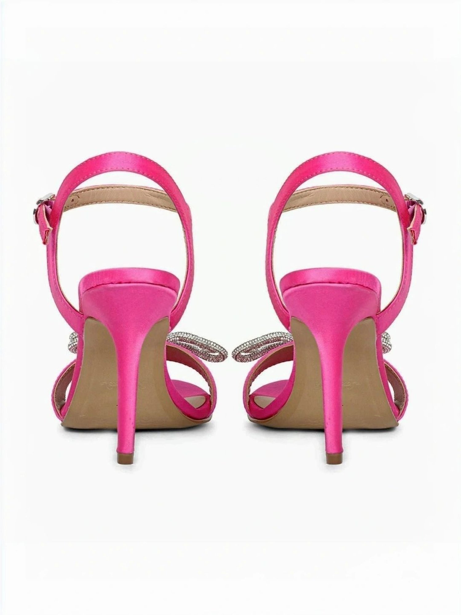 Saint G Women's Hayden Hot Pink Ankle Strap Stilettos