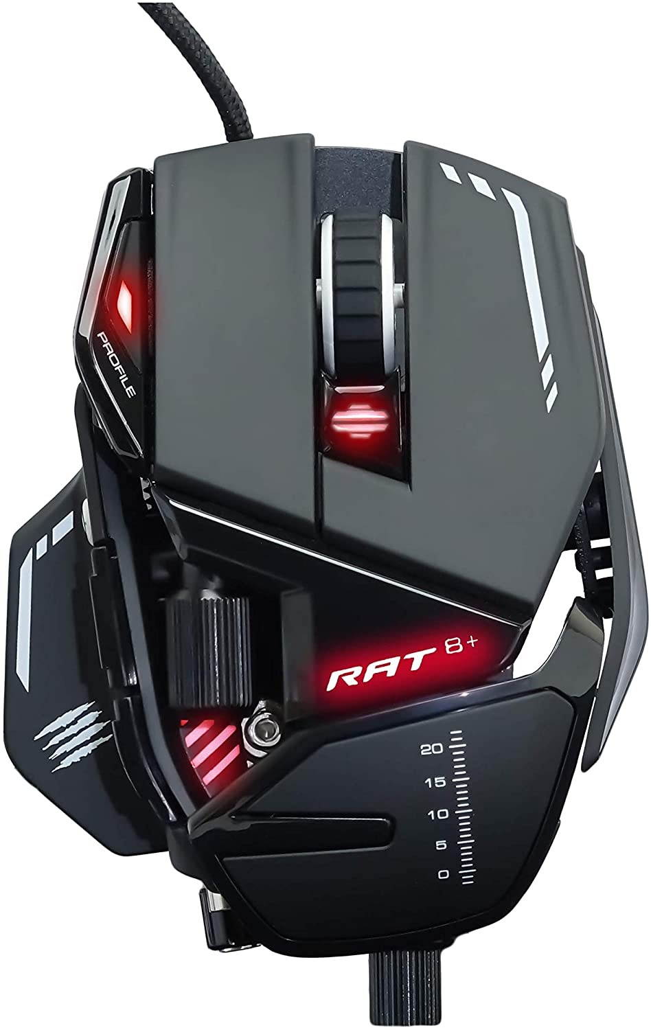 Mad Catz R.A.T. 8+ Gaming Mouse (USB/Black/16000dpi/11 Buttons) - MR05DCINBL000-0