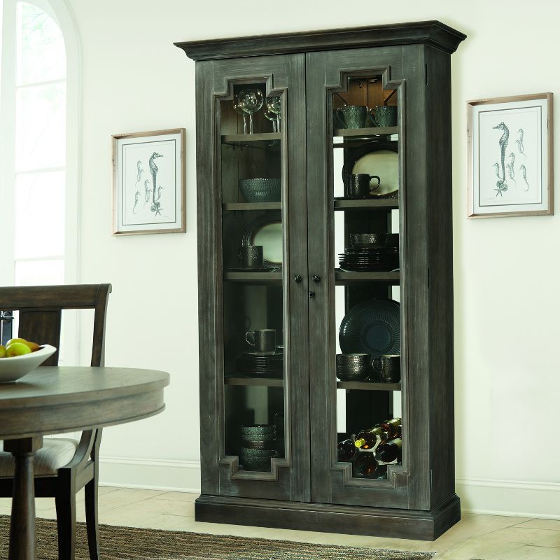 Kolczak Boho Handcrafted Mango Wood 2 Door Cabinet Light Gray - Christopher Knight Home