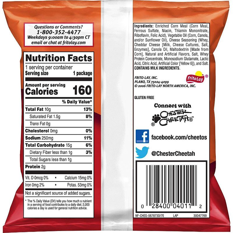 Cheetos Crunchy Cheese Flavored Snacks - 10ct