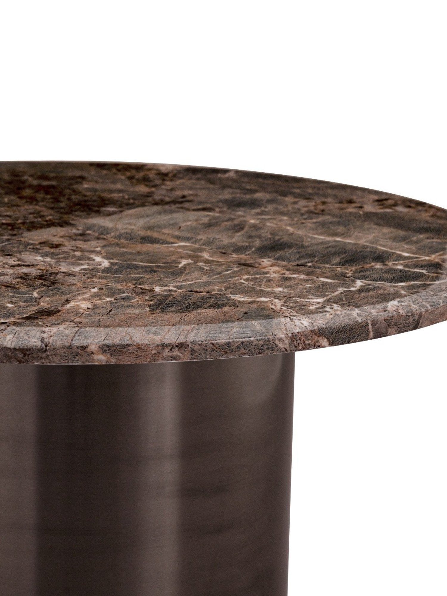 Durian Monarch Gunmetal Grey Composite Marble Coffee & Center Table