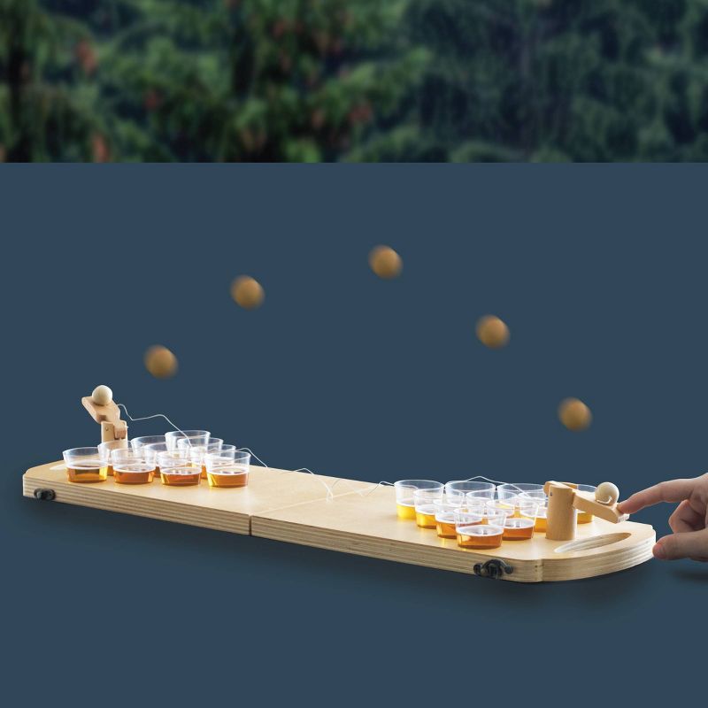 Mini Beer Pong Game Wood